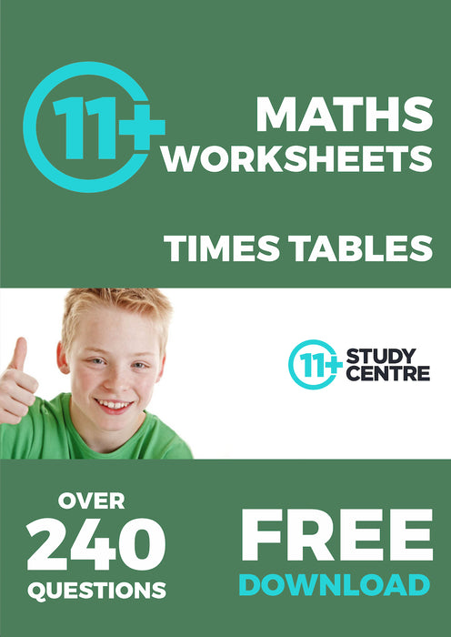 11 Plus Times Tables Worksheets PDF FREE