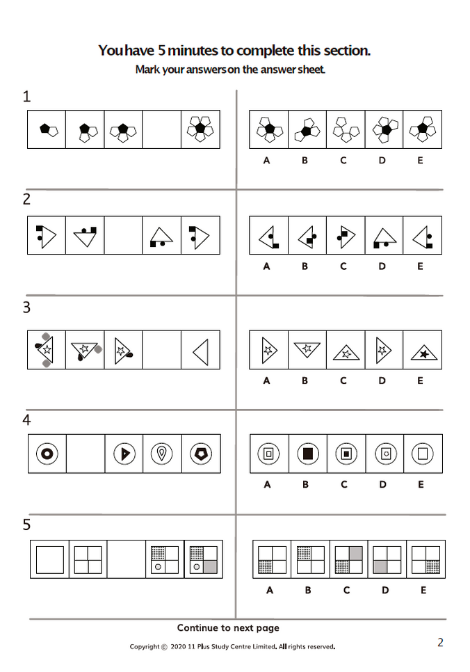 GL and CEM 11 Plus Non-Verbal Reasoning Papers | 11 Plus Resources