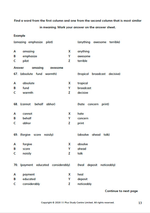 11+ Bucks pdf test