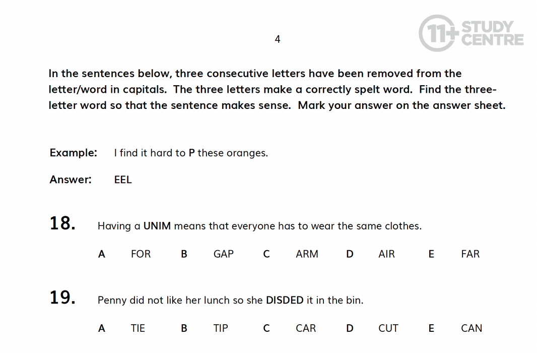 11 Plus Verbal Reasoning Papers Pack 3