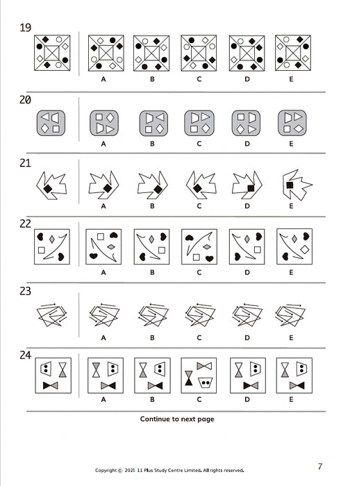 11 Plus Non Verbal reasoning test with answers pdf