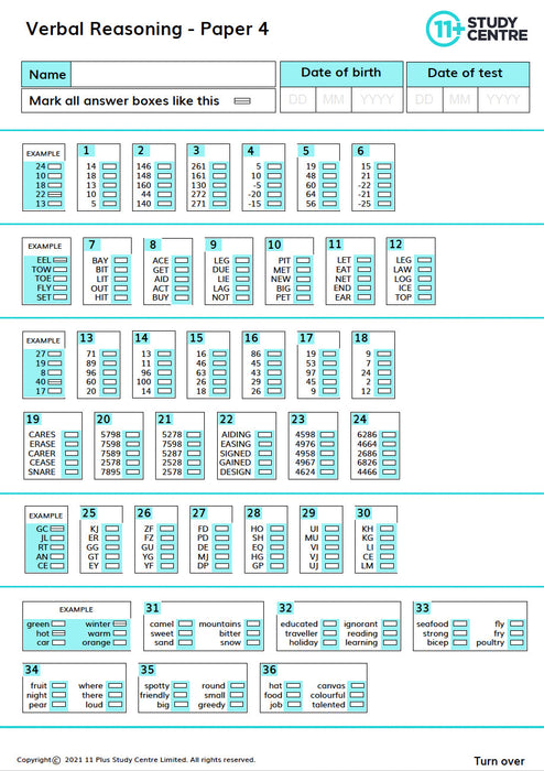 11 Plus Verbal Reasoning Test Papers Pack 2