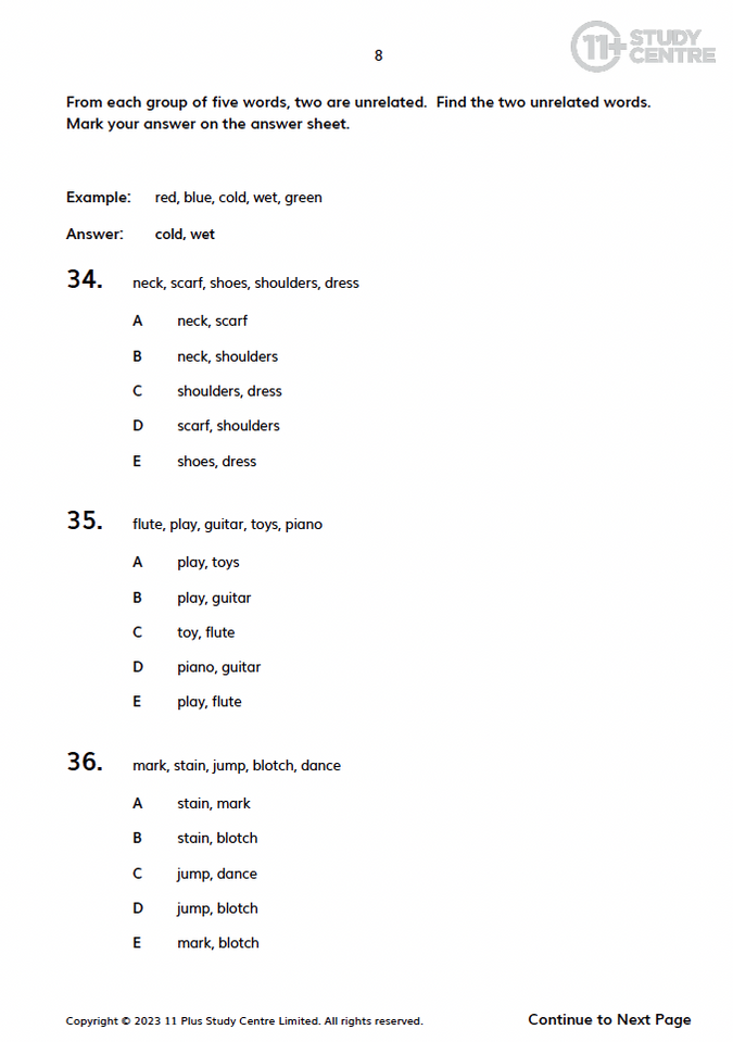 11+ Verbal Reasoning Practice Tests | 11 Plus Resources