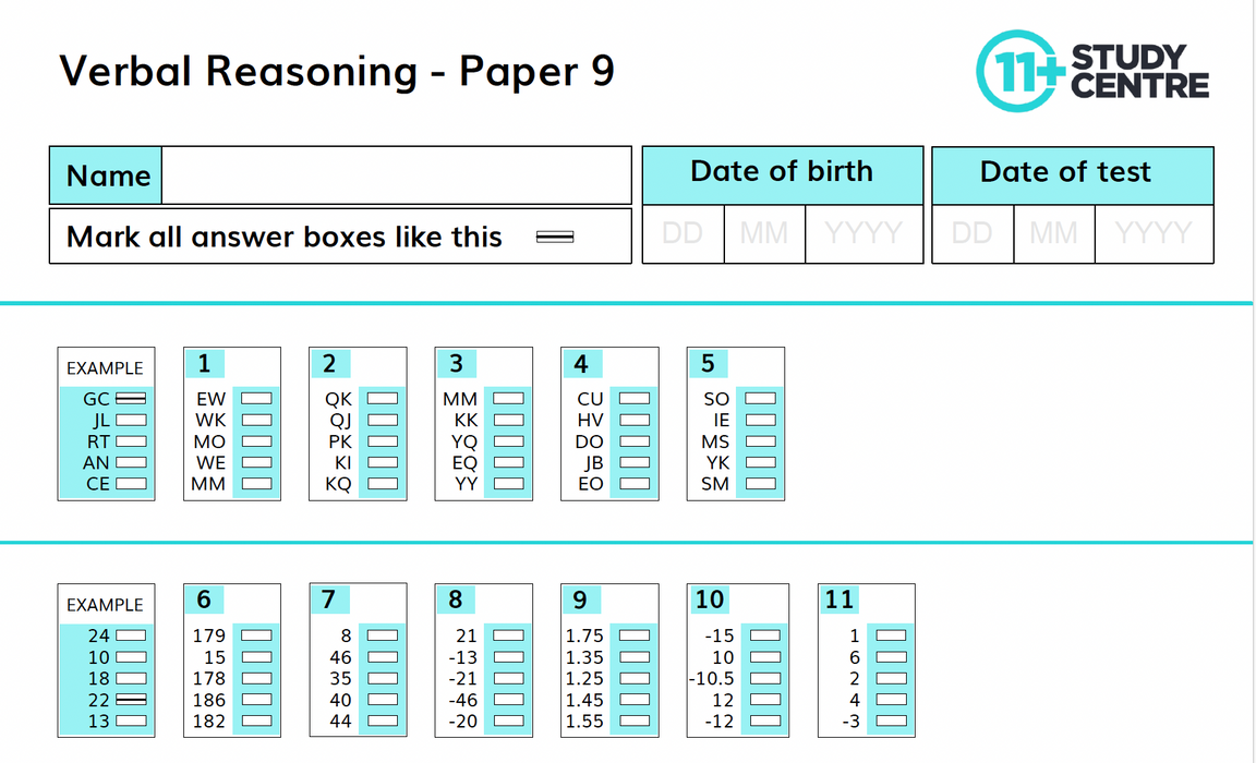 11 Plus Verbal Reasoning Papers Pack 3