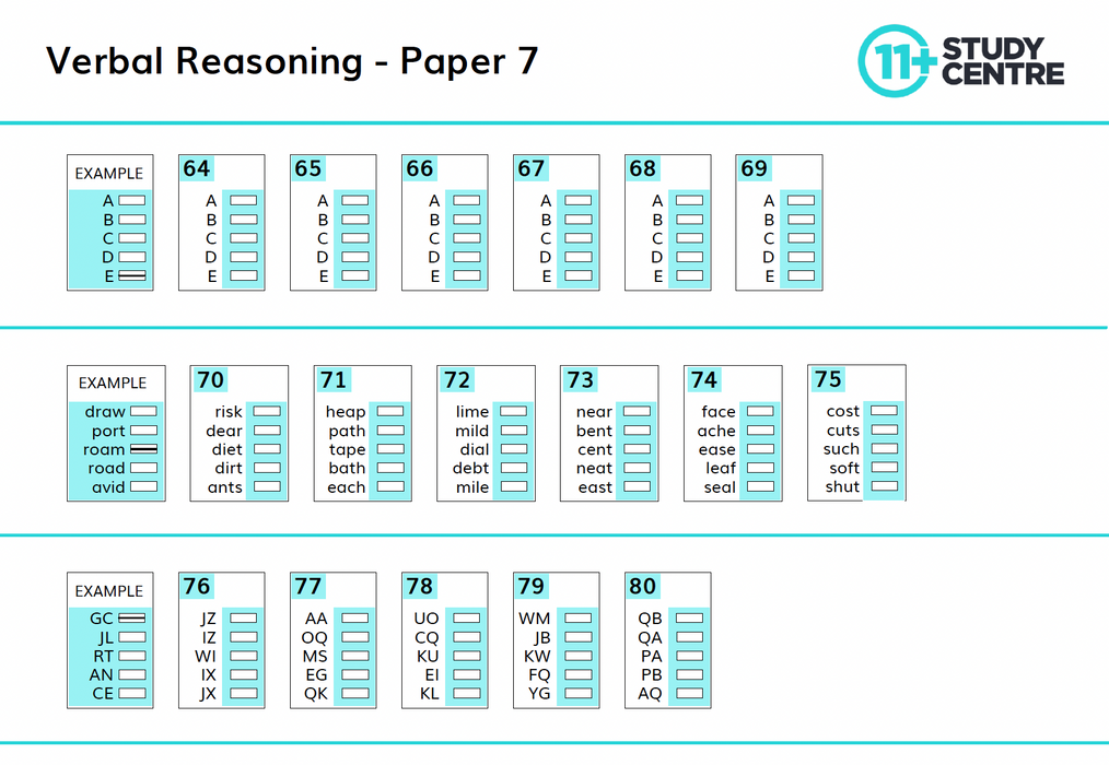 11 Plus Verbal Reasoning Papers Pack 3