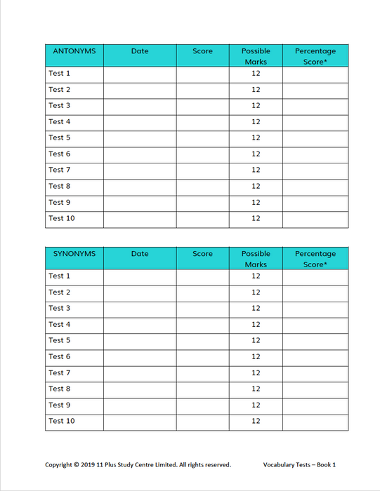 50 11 Plus Vocabulary Tests - Book 2