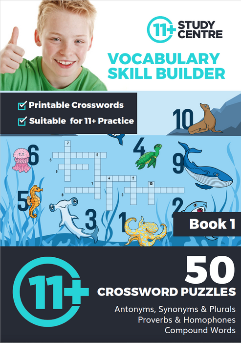 50 11 Plus Vocabulary Crossword Puzzles  - Book 1