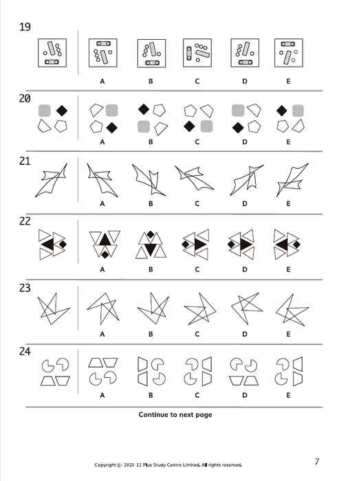 11 Plus Non Verbal reasoning test with answers pdf