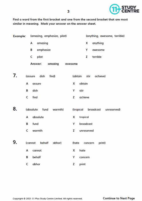 Verbal Reasoning Practice Tests